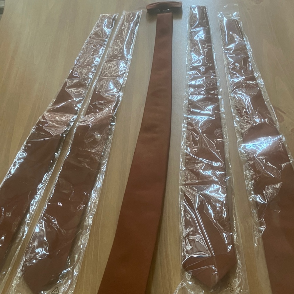 The Tie Bar Brown Tie Set
